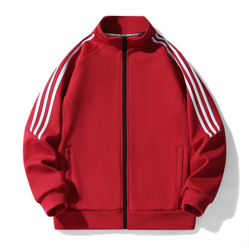 VantaGoods Heren casual sweatshirtjack met drie strepen en opstaande kraag M