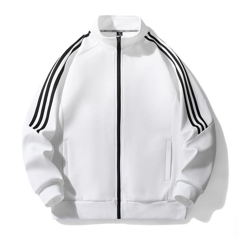 VantaGoods Heren casual sweatshirtjack met drie strepen en opstaande kraag 4XL