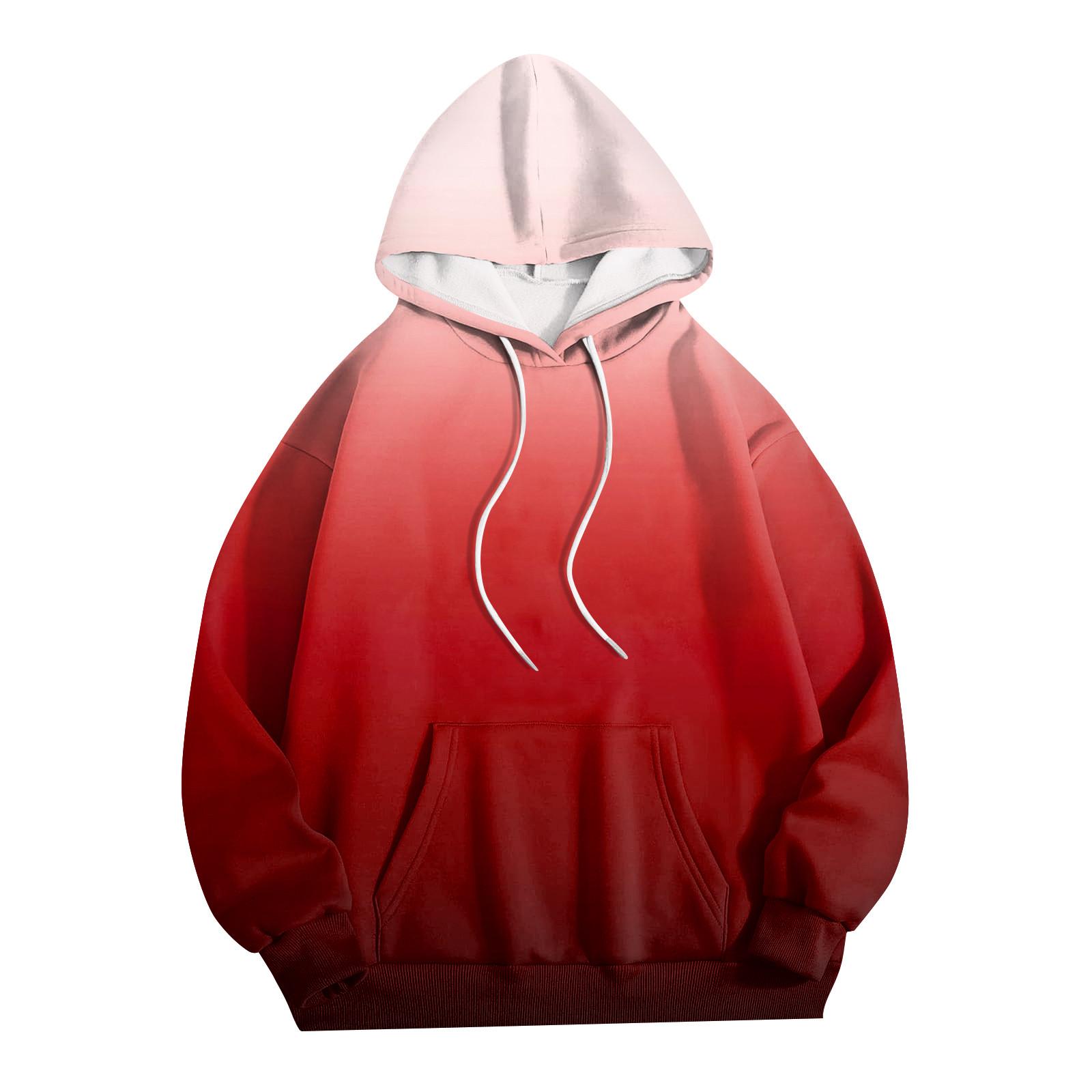 Wahaha123 Heren print pluche warme jas fleece trui casual jas zak trui herfst winterjas XXXL wijn