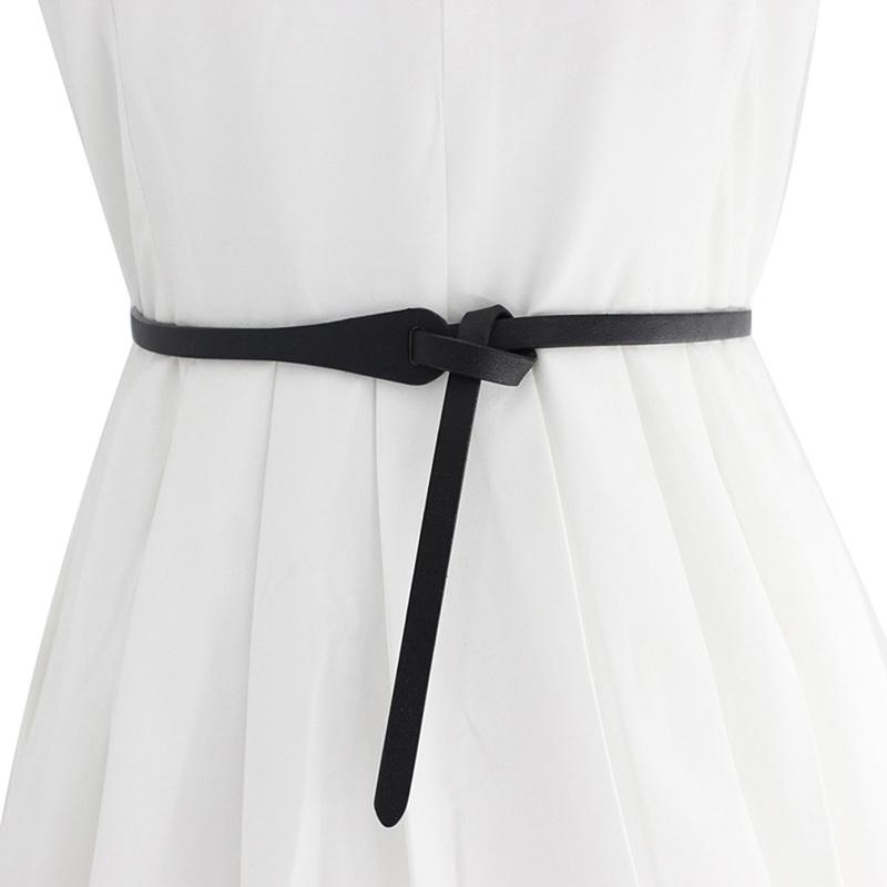 Foreign Parts Mode knoopriemen Zachte geknoopte riem Riem Lange jurkaccessoires Dames tailleband zwart