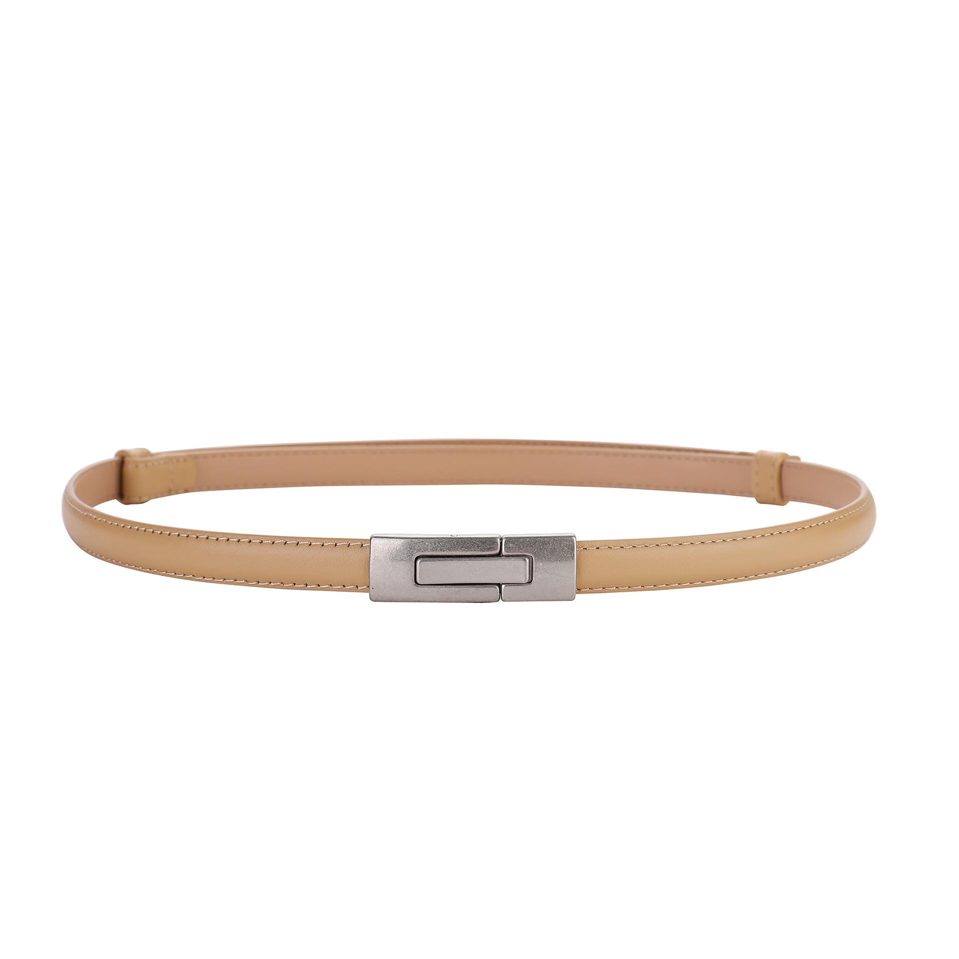 Meimeier Vrouwen Retro Eerste Laag Koe Lederen Riem Mode All-Matching Vrouwen een Paar Gespen met Dress Jeans Dunne Riem Vrouwen 60-80cm