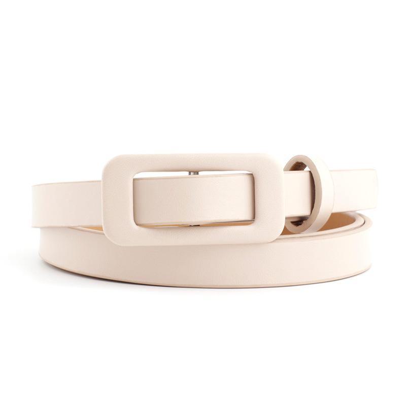 AI Supermarket Dunne riem van lakleer voor dames - Effen modeaccessoire Length 107 Width 1.4 beige