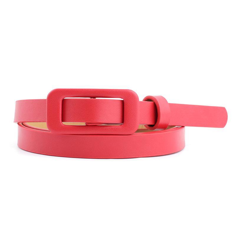 AI Supermarket Dunne riem van lakleer voor dames - Effen modeaccessoire Length 107 Width 1.4 rood