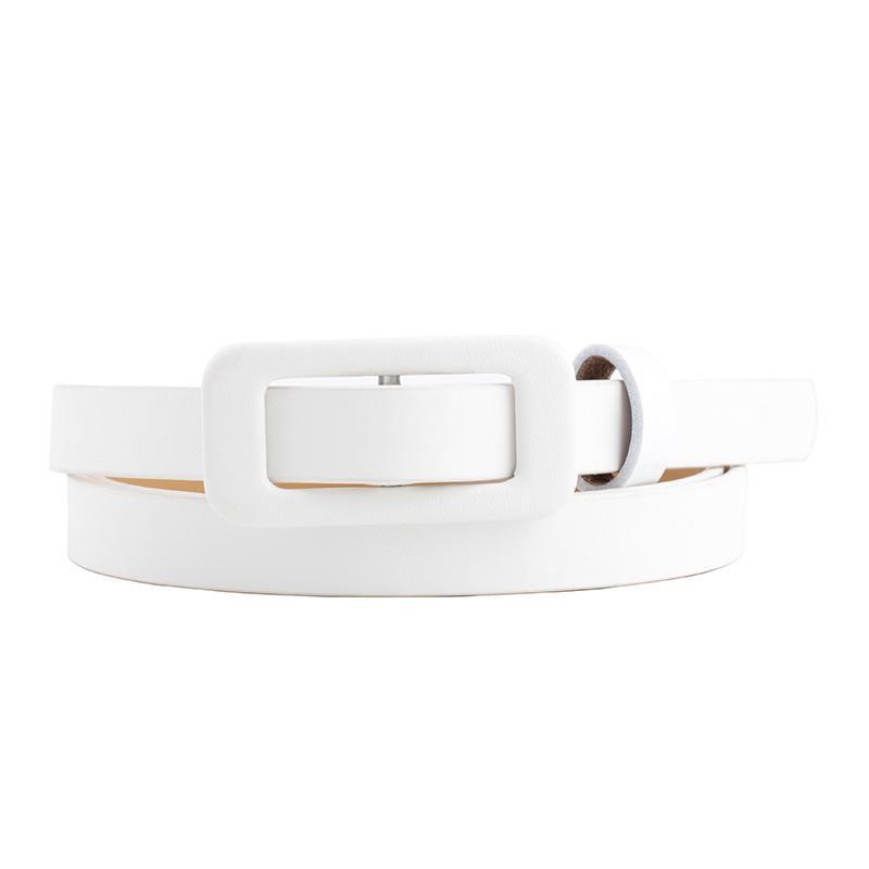 AI Supermarket Dunne riem van lakleer voor dames - Effen modeaccessoire Length 107 Width 1.4 wit