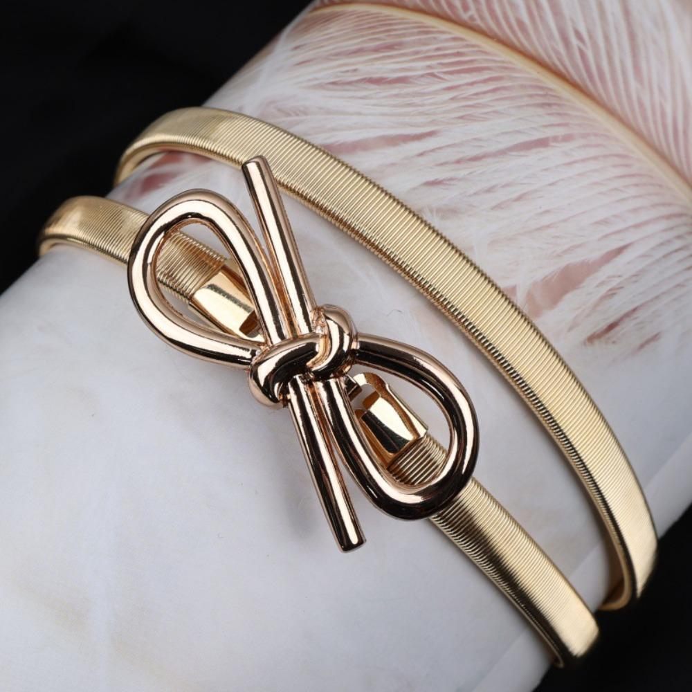 SHxiaolu Silver metal Elastic Waist Belt Gold Chain Waist Band Fashion Waist Strap 4