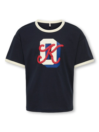 Kids ONLY winter top meisjes - blauw - KogPella - loose fit, korte mouw