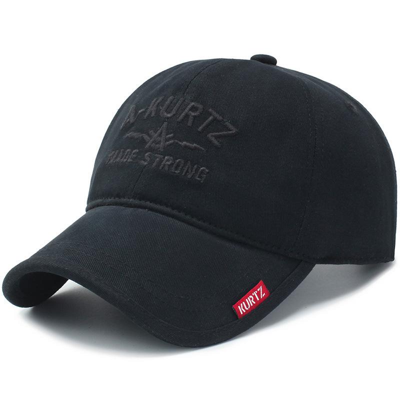 Hi Cap Mode Borduren Baseball Cap Zomer Outdoor Verstelbare Hip Hop Hoeden Bone Snapback Hoed adjustable zwart