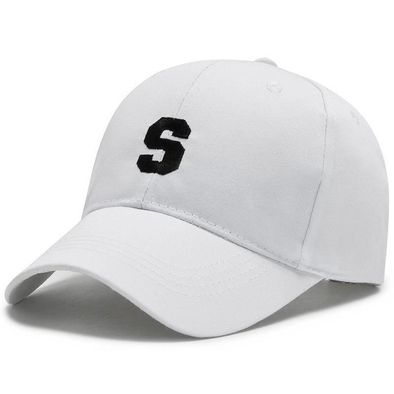 Hi Cap Mode Borduren Baseball Cap Zomer Outdoor Verstelbare Hip Hop Hoeden Bone Snapback Hoed adjustable wit