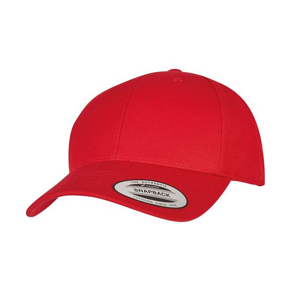 FLEXFIT Premium Snapback-pet, uniseks, volwassenen One Size rood