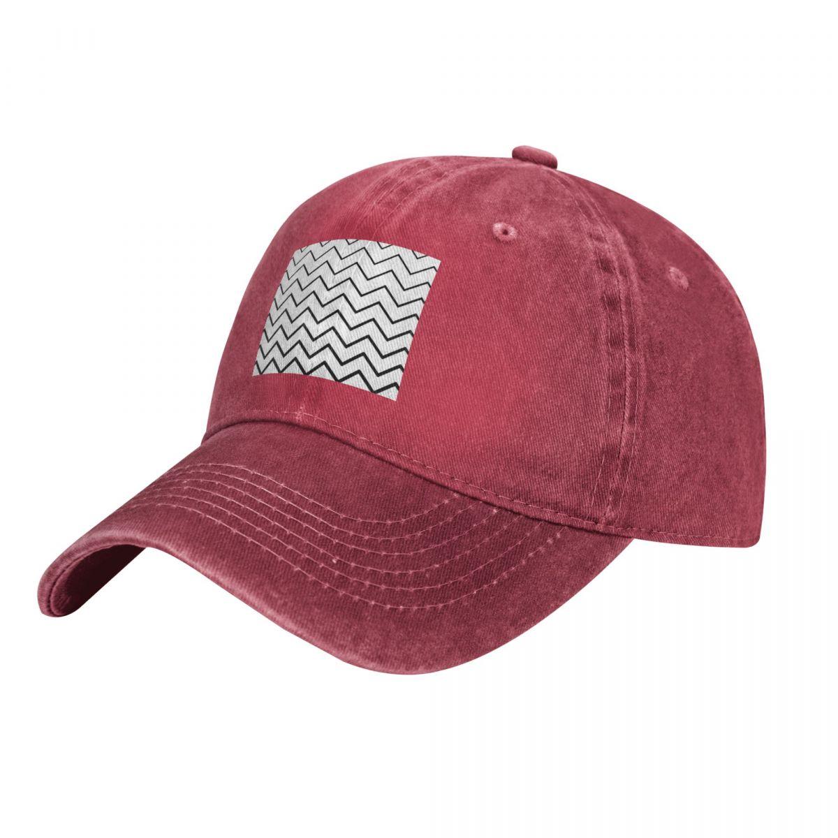 Hot Cap Zigzag Chevron-patroon Zwart-wit Baseball Caps Zonnescherm Outdoor Cap Aantal:1 One Size