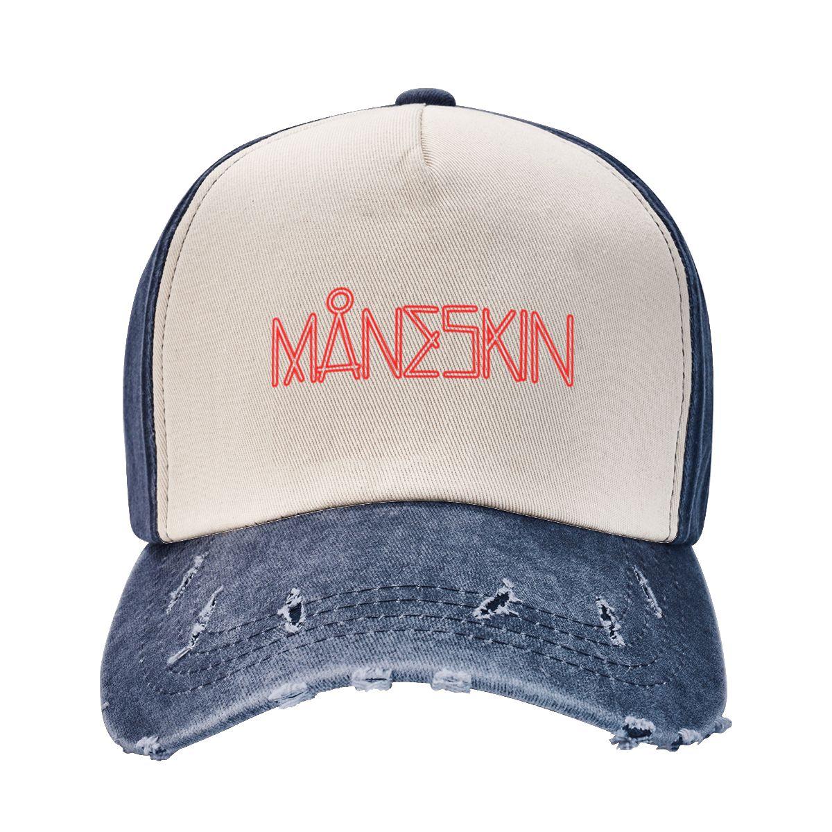 Kiki Cap Maneskin Band Neon Logo Baseball Cap Merch Fashion Distressed Washed Sun Cap Unisex Dames Outdoor Running Golf Gift Caps Hoed One Size