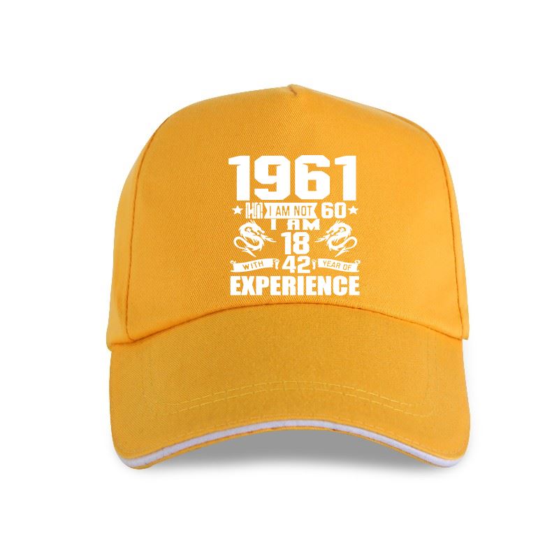 91440605MAC2A9PX9K nieuwe pet hoed grappig gemaakt in 1961 60e verjaardag cadeau print grap 60 jaar geweldige man casual baseball cap katoen unisex