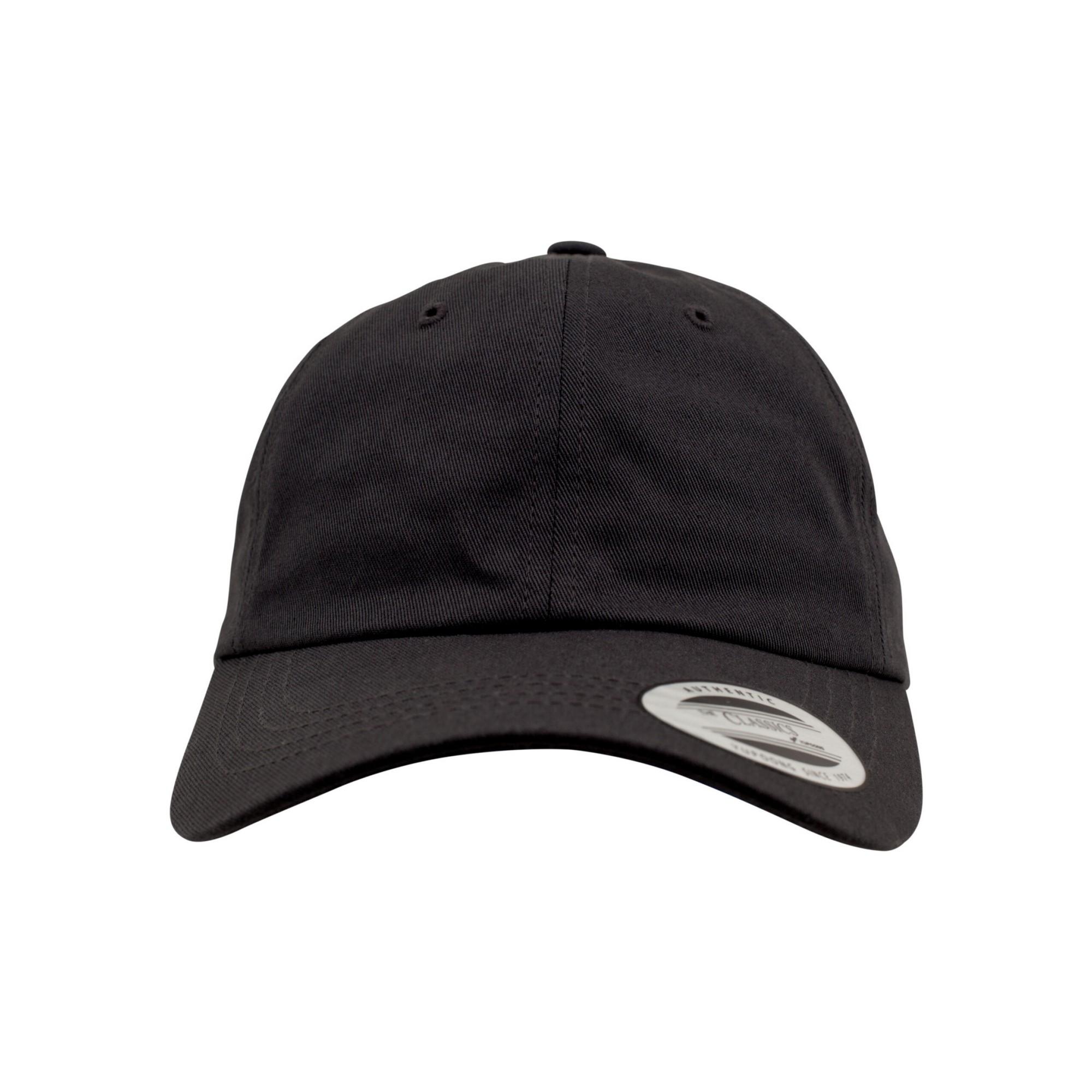 FLEXFIT unisex volwassen katoenen twill pet met laag profiel One Size zwart