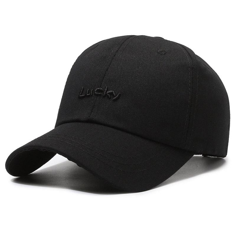 ONIHUA Dames Zomer Kleine Letter Geborduurde Baseball Cap Heren Outdoor Zonnehoed Cap Vizier Hoeden Vissershoed Piek Cap zwart