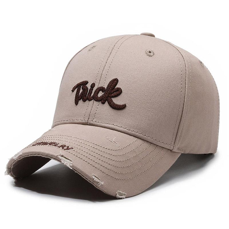 ONIHUA Lente Herfst Baseball Cap Dames Gat Geborduurde Letters Outdoor Cap Zomer Zonneklep Hoeden Vissershoed Piek Cap kaki