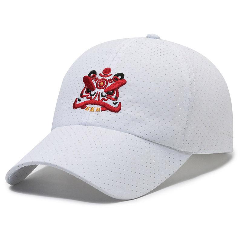 ONIHUA Zomer sneldrogende baseball cap mannelijke zonnehoed buitensport cap borduurwerk ademende cap rood/wit