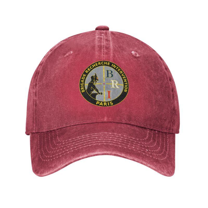 91460000MABYK9JE7A Mode Unisex Katoen Franse Speciale Elite Politie Forces Baseball Cap Volwassen Frankrijk BRI Verstelbare Papa Hoed voor Unisex Vrouwen Sport Adult Baseball Cap