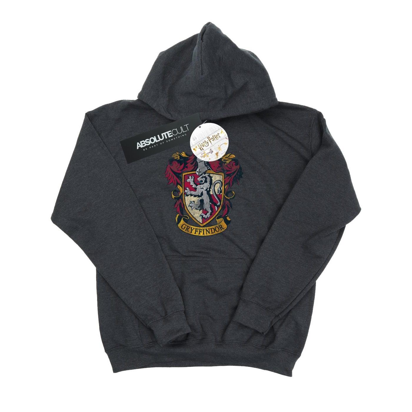Harry Potter jongens Gryffindor Distressed Crest Hoodie 7-8 Years bruin