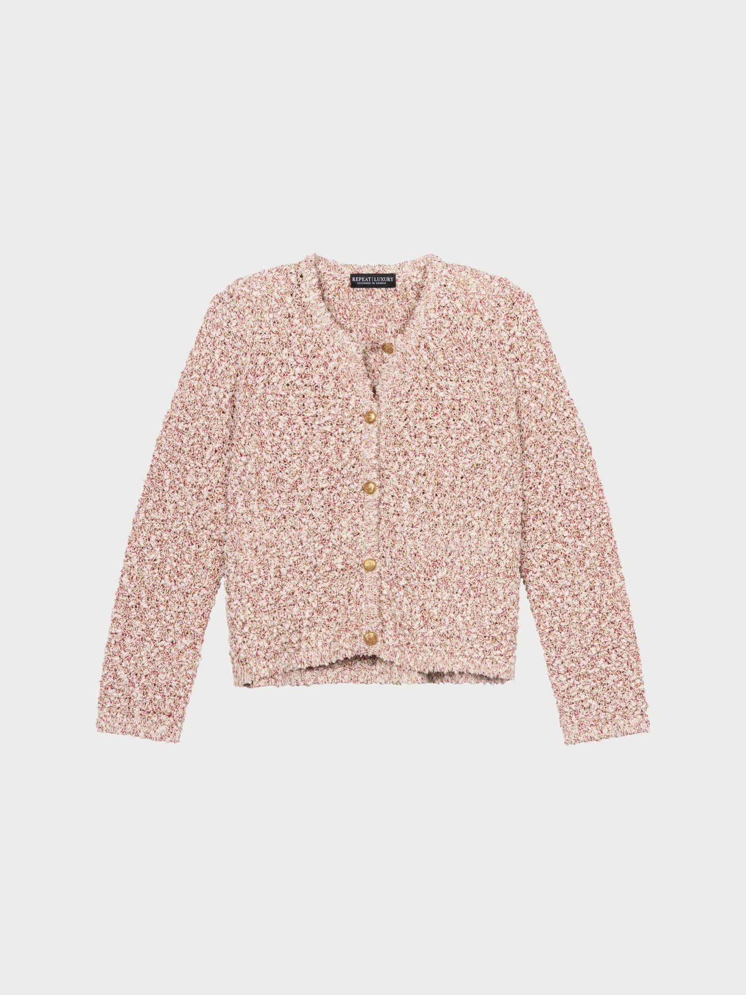 REPEAT cashmere Meerkleurig van Italiaans katoenmix