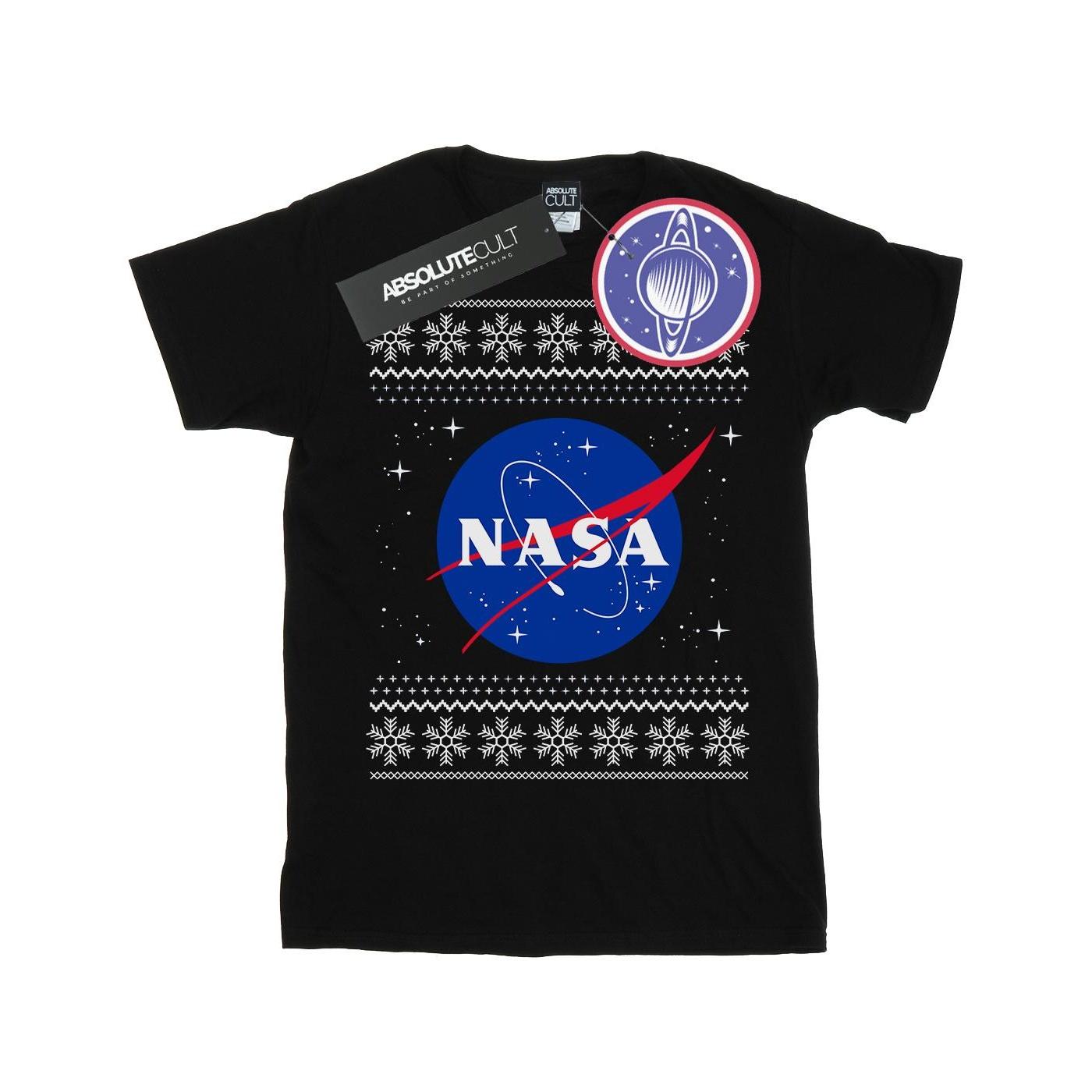 NASA Klassiek Fair Isle T-shirt voor jongens van  7-8 Years zwart