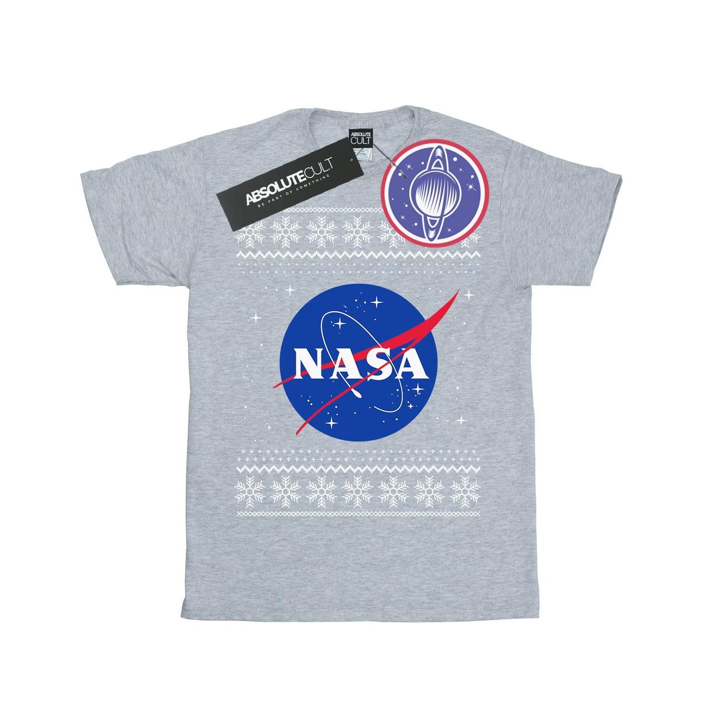 NASA Klassiek Fair Isle T-shirt voor jongens van  12-13 grijs