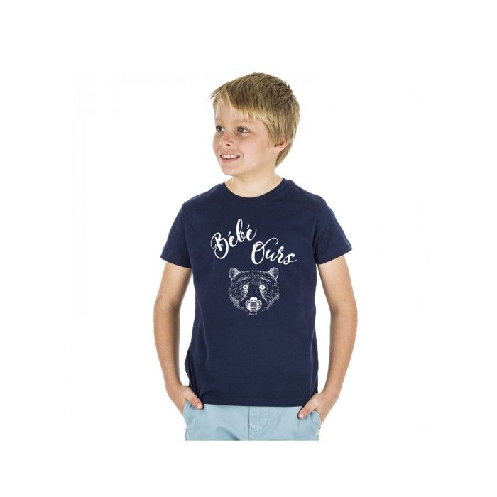 MANI TEXTILE We Are Family - TSHIRT GARÇON BEBE OURS BLEU 10 ans