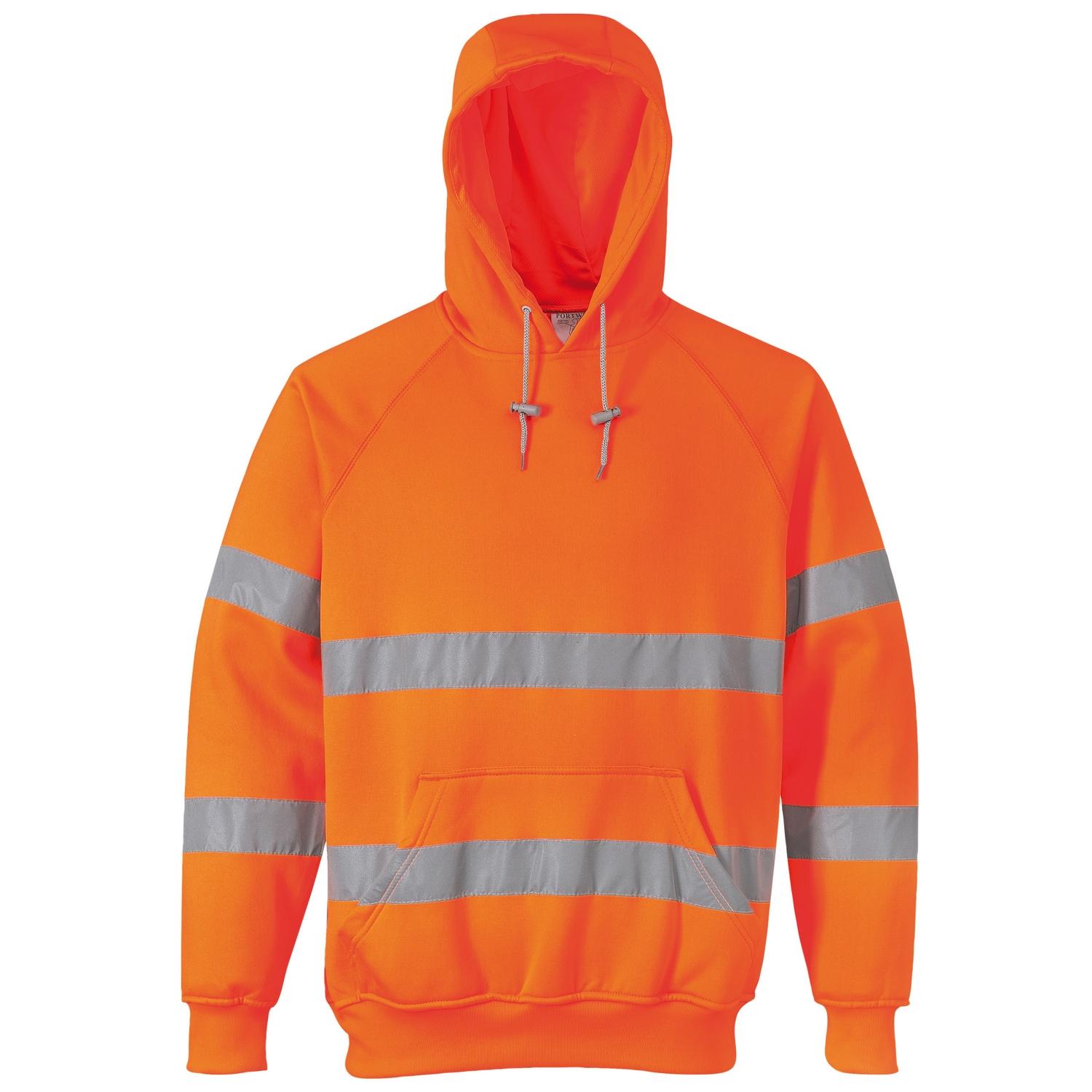 Portwest Unisex Hi-Vis veiligheidssweatshirt/hoodie met capuchon XL oranje
