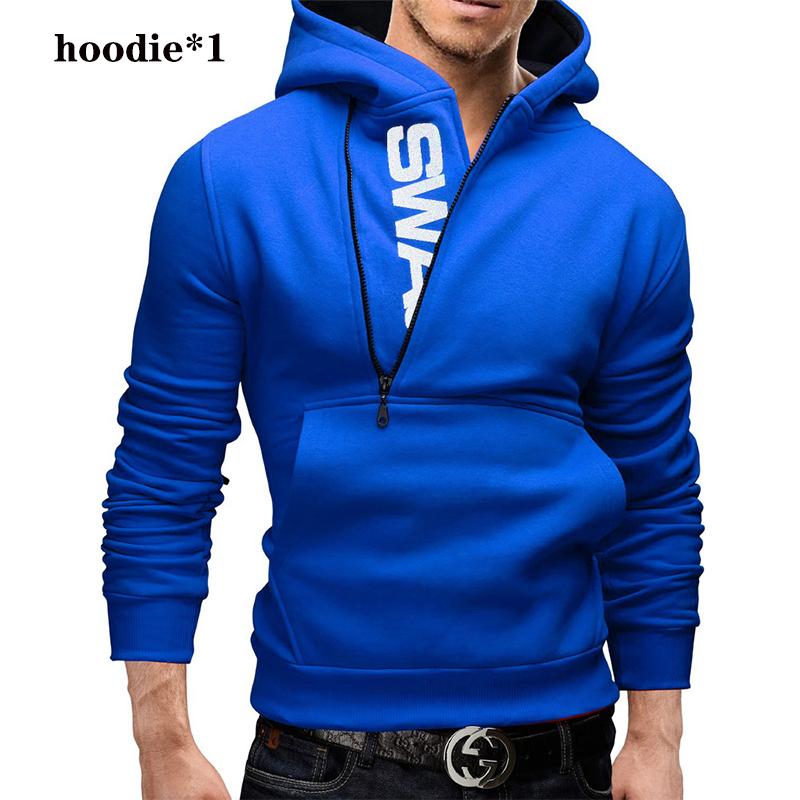 Smart Good Pullover Hoodies Heren Fleece Warme Truien Sweatshirts Kwaliteit Heren Hoodies Jas Hip Hop Sportkleding M blauw