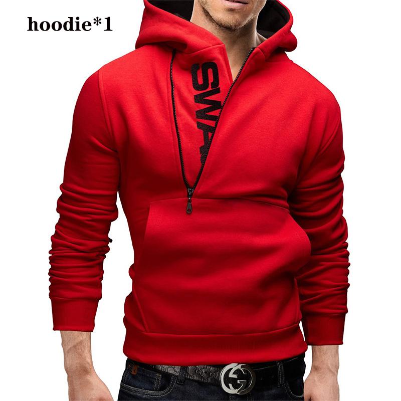Smart Good Pullover Hoodies Heren Fleece Warme Truien Sweatshirts Kwaliteit Heren Hoodies Jas Hip Hop Sportkleding L rood