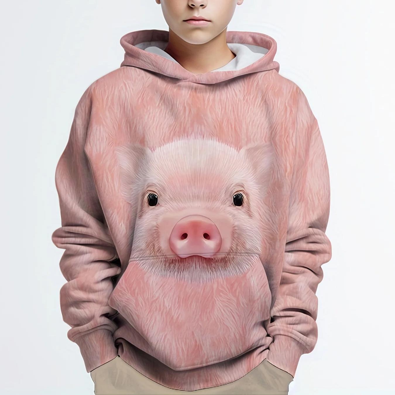 ETST 07 Anime Patroon 3D Print Jongens Casual Capuchon Pullover Capuchon Lange Mouw Sweatshirt Voor Lente Herfst Kids Hoodies Outdoor Tops 160