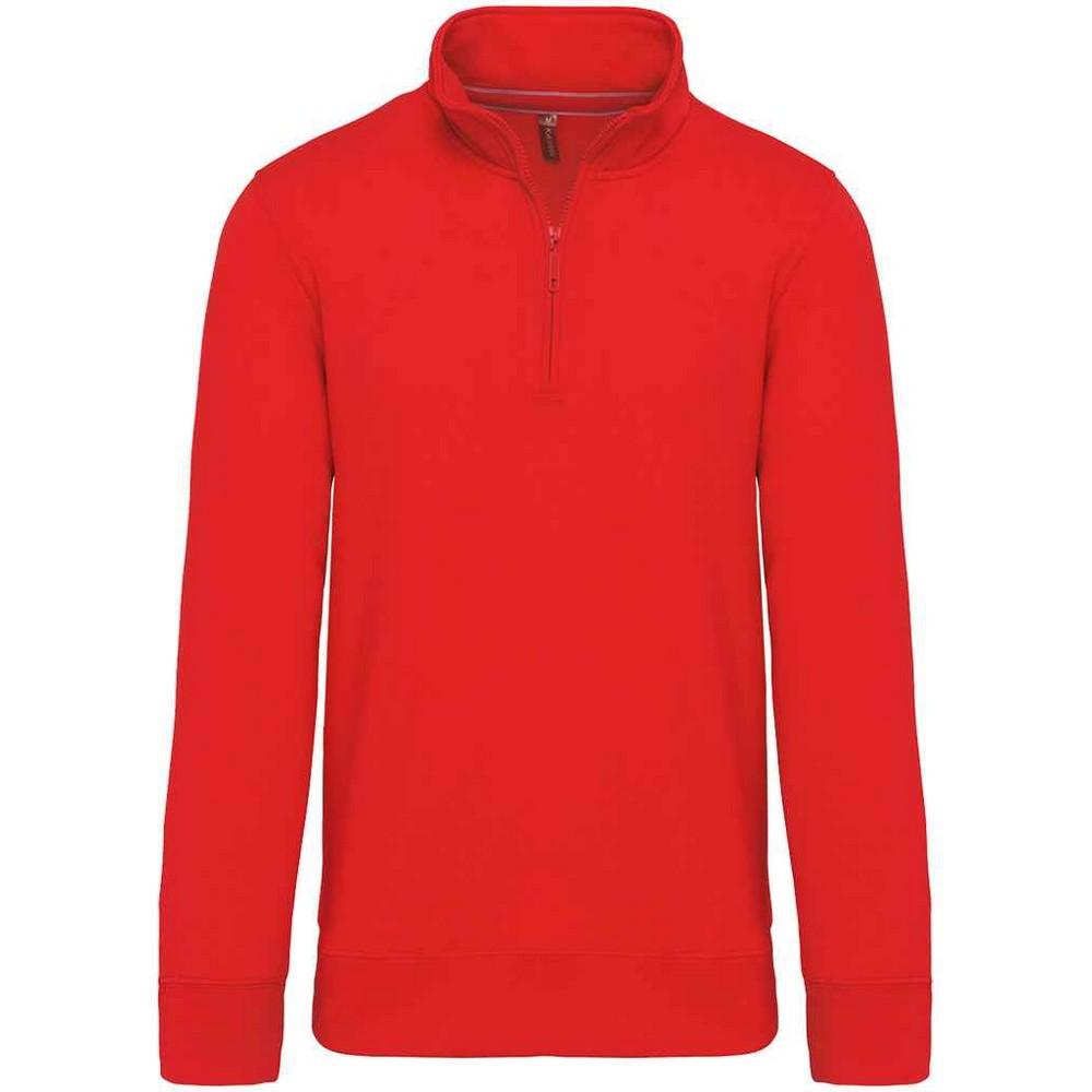 Kariban herensweater met ritshals 3XL rood