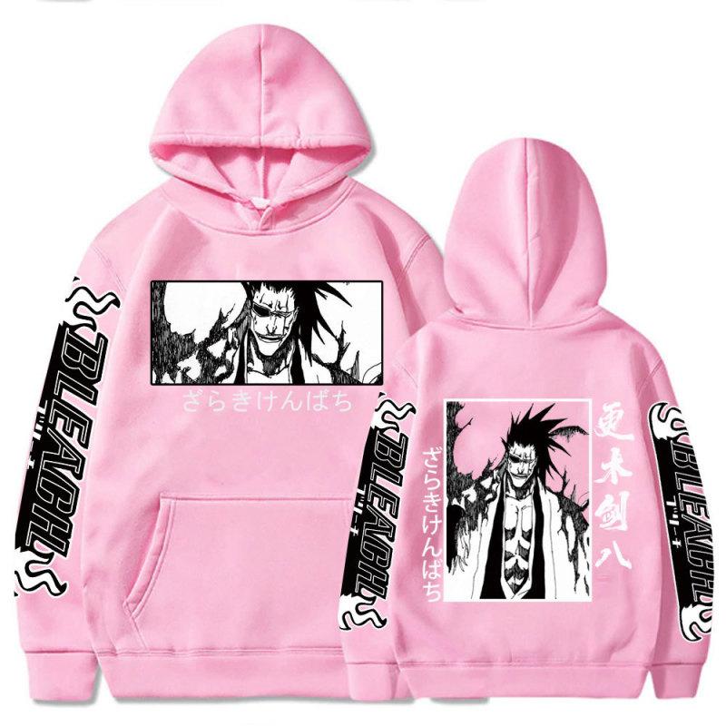 Nihao Hot Japanse Anime Bleach Hoodies Y2K Mannen Zaraki Kenpachi Grafische Sweatshirts plus size Grappige Harajuku Cartoon Truien Mannelijke XL