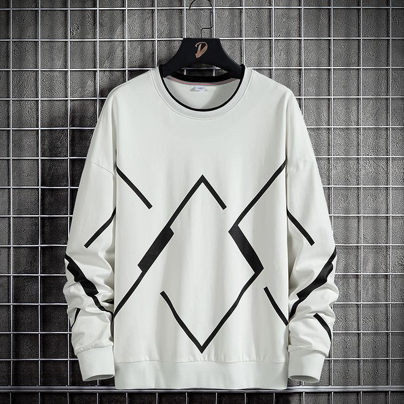 HU5RN Lente herfst mode sweatshirts heren streetwear trui oversized hoodie polyester hoody tops met lange mouwen XL wit