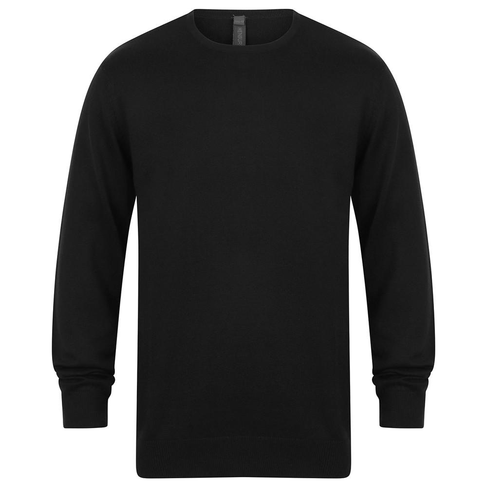 Henbury Heren katoen-acryl sweatshirt met ronde hals L