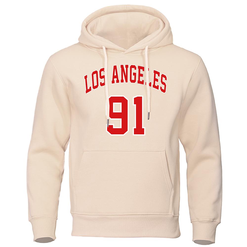 Enter Boutique Sports Clothing Collection Los Angeles 91 Usa Stad Letter Streetwear Heren Straat Hip Hop Kleding Casual Fleece Hoodies Oversize Crewneck Pullover Hoody 3XL