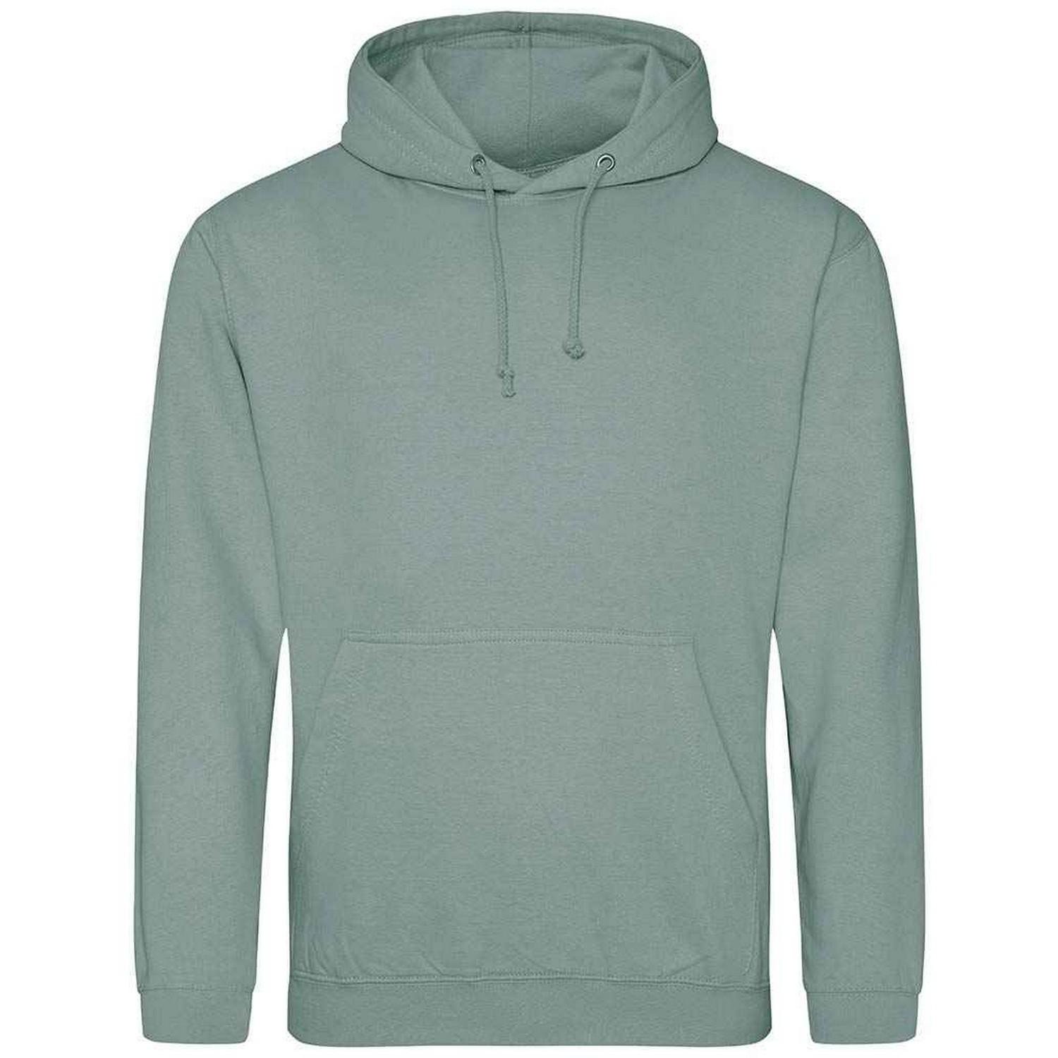 Awdis Unisex volwassen college hoodie M groen/stofstorm kleur