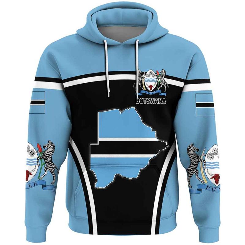 Etst 003 Afrika Botswana Kaart Vlag 3D Geprinte Hoodies Voor Heren Kleding Patriottisch Trainingspak Nationaal Embleem Grafisch Sweatshirts Heren Tops L