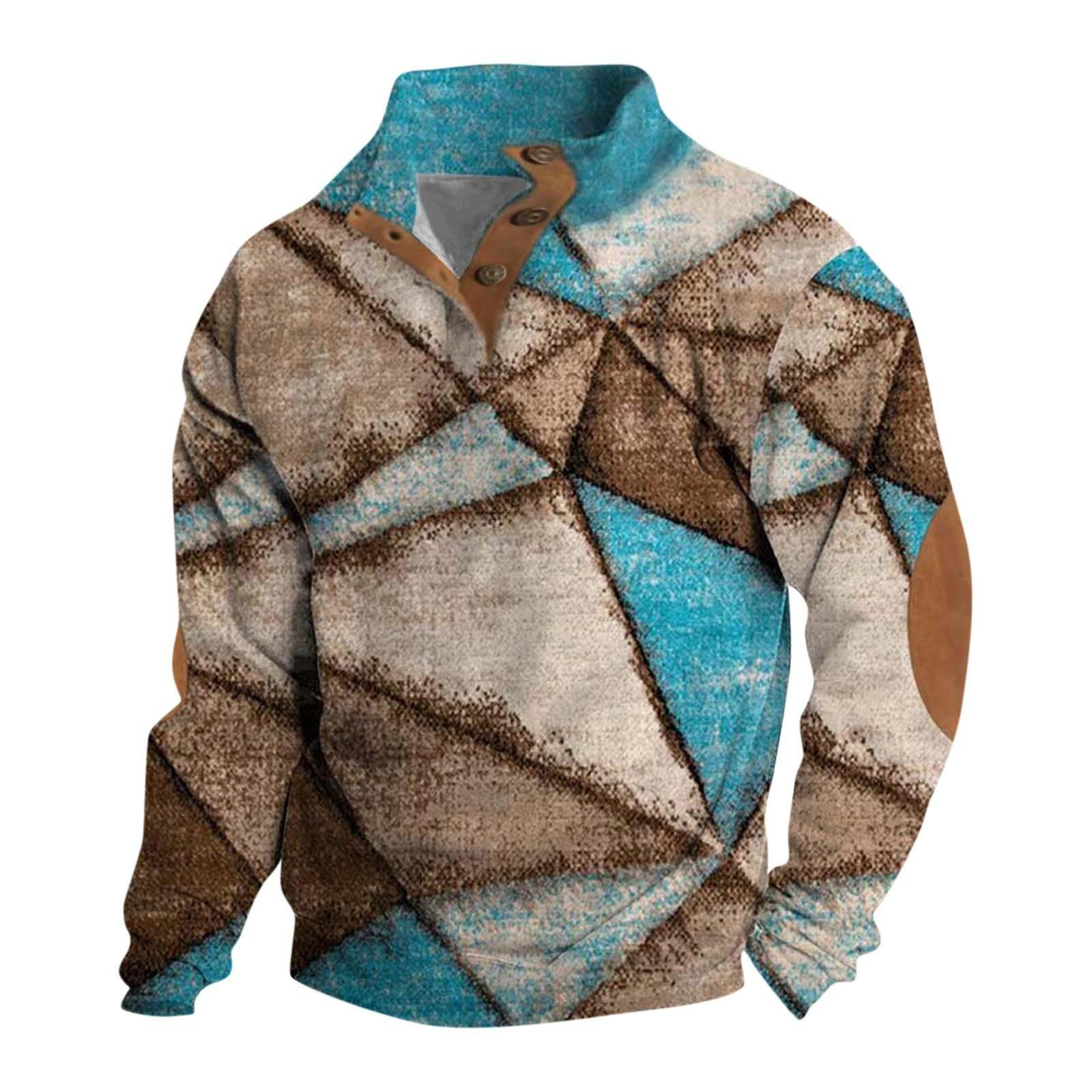 Ren Bag Lente en heren staande kraag sweatshirt is outdoor casual truien tops XL сyaan