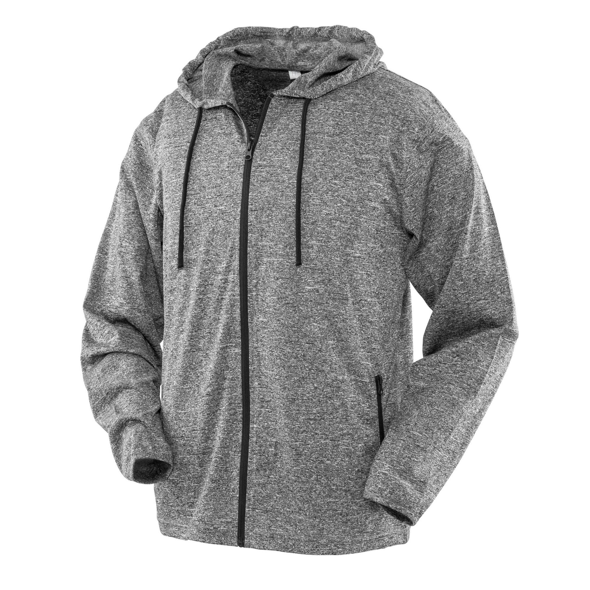 Spiro herenjack met capuchon 3XL grijs/zwart