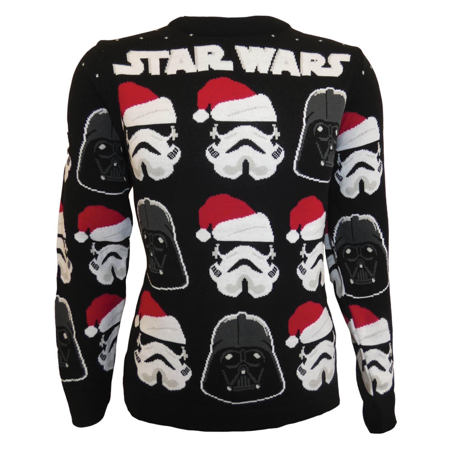Star Wars Unisex volwassen Vader en Trooper gezicht gebreid kerstsweater S