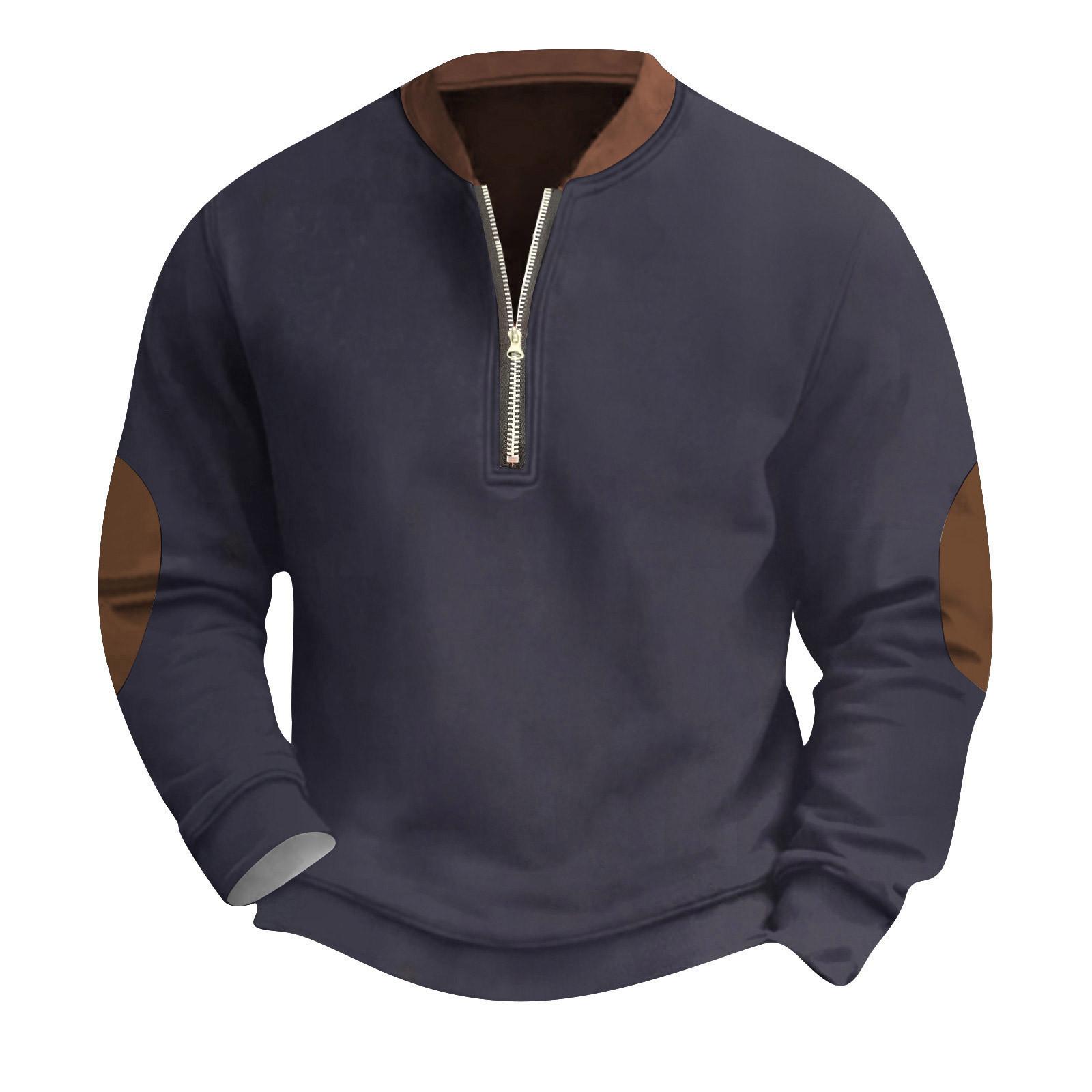 Zhengfuzhihai Heren Retro Casual Gradient Bedrukt Sweatshirt XL Vloot