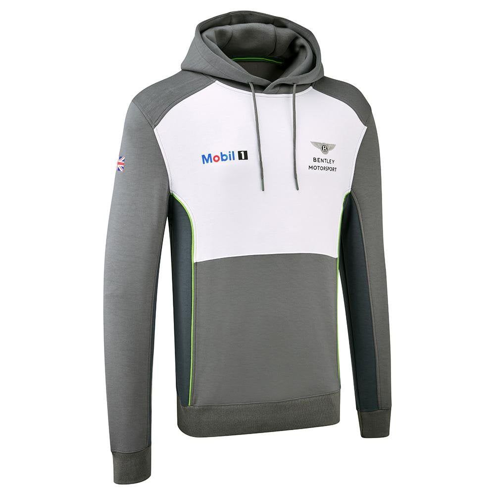 Brandstyle24 BENTLEY Motorsport Team Hoodie - Heren Pullover met Capuchon Hoody Grijs B14H2 ORIGINEEL XS
