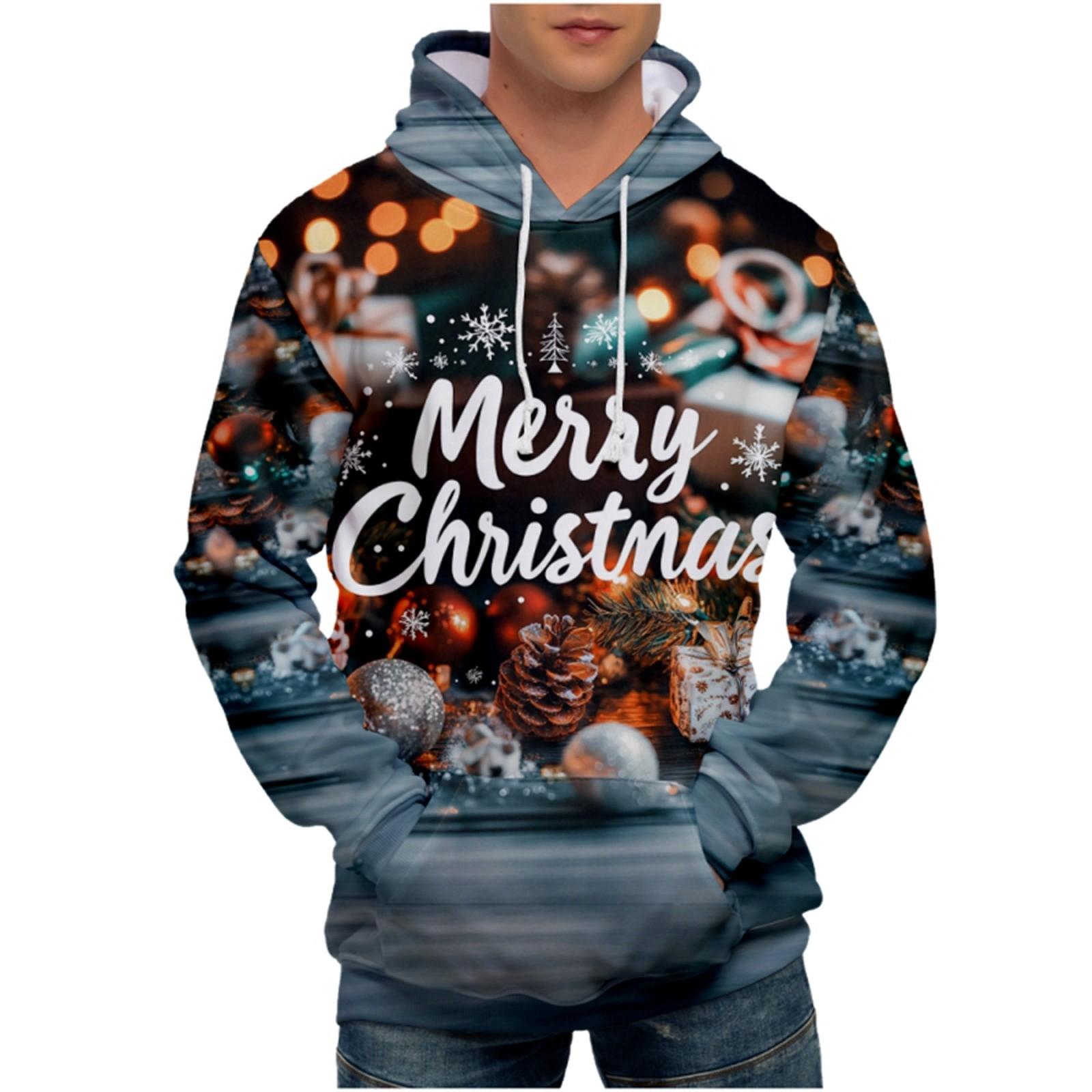 Swimwear Los bedrukt sweatshirt met capuchon voor heren Casual mode-sportsweatshirt voor heren XL wit