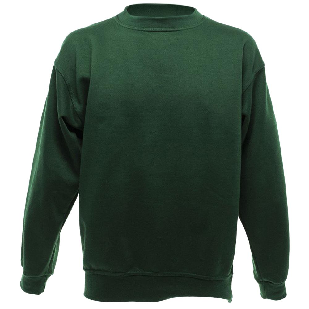 Ultimate Clothing Collection UCC 50/50 Zwaargewicht effen ingezette sweatshirttop voor heren M fles groene kleur
