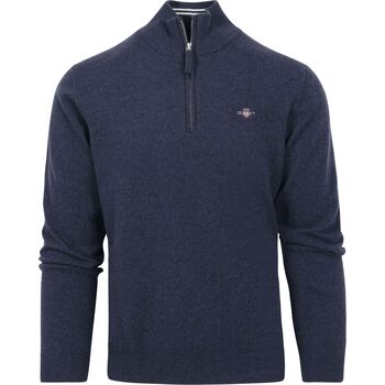 Gant Trui  Halfzip Wol Trui Logo Melange Navy
