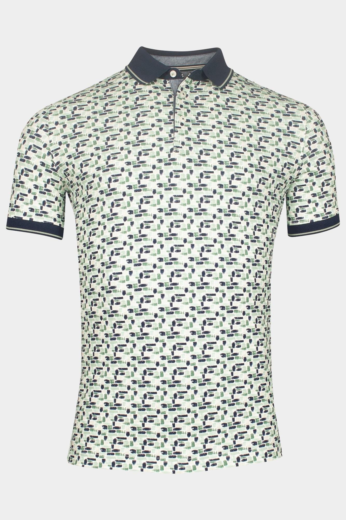 Baileys Polo korte mouw poloshirt pique with all over 515231/72