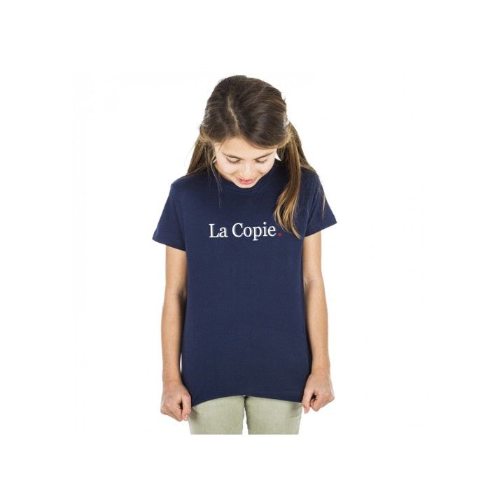 MANI TEXTILE We Are Family - TSHIRT FILLE LA COPIE BLEU 10 ans