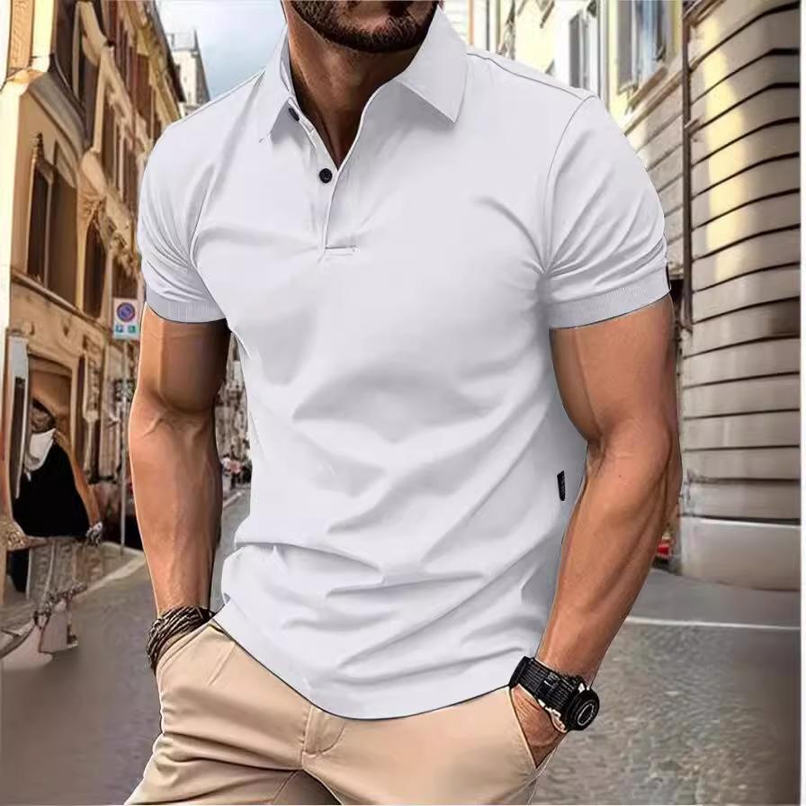 Cloth W Herenmode Zomer Polo T-shirt Casual Ademend Top Revers Kraag Hals Korte Mouw Comfortabel Sport T-shirt Yasheng XL wit