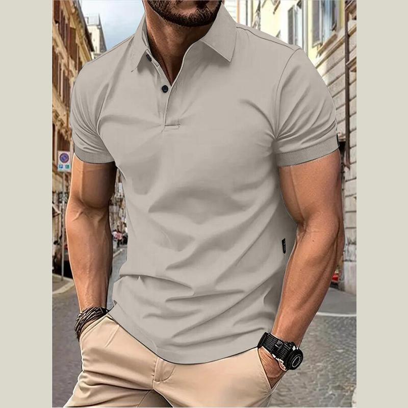 Cloth W Herenmode Zomer Polo T-shirt Casual Ademend Top Revers Kraag Hals Korte Mouw Comfortabel Sport T-shirt Yasheng XL lichtgrijze kleur