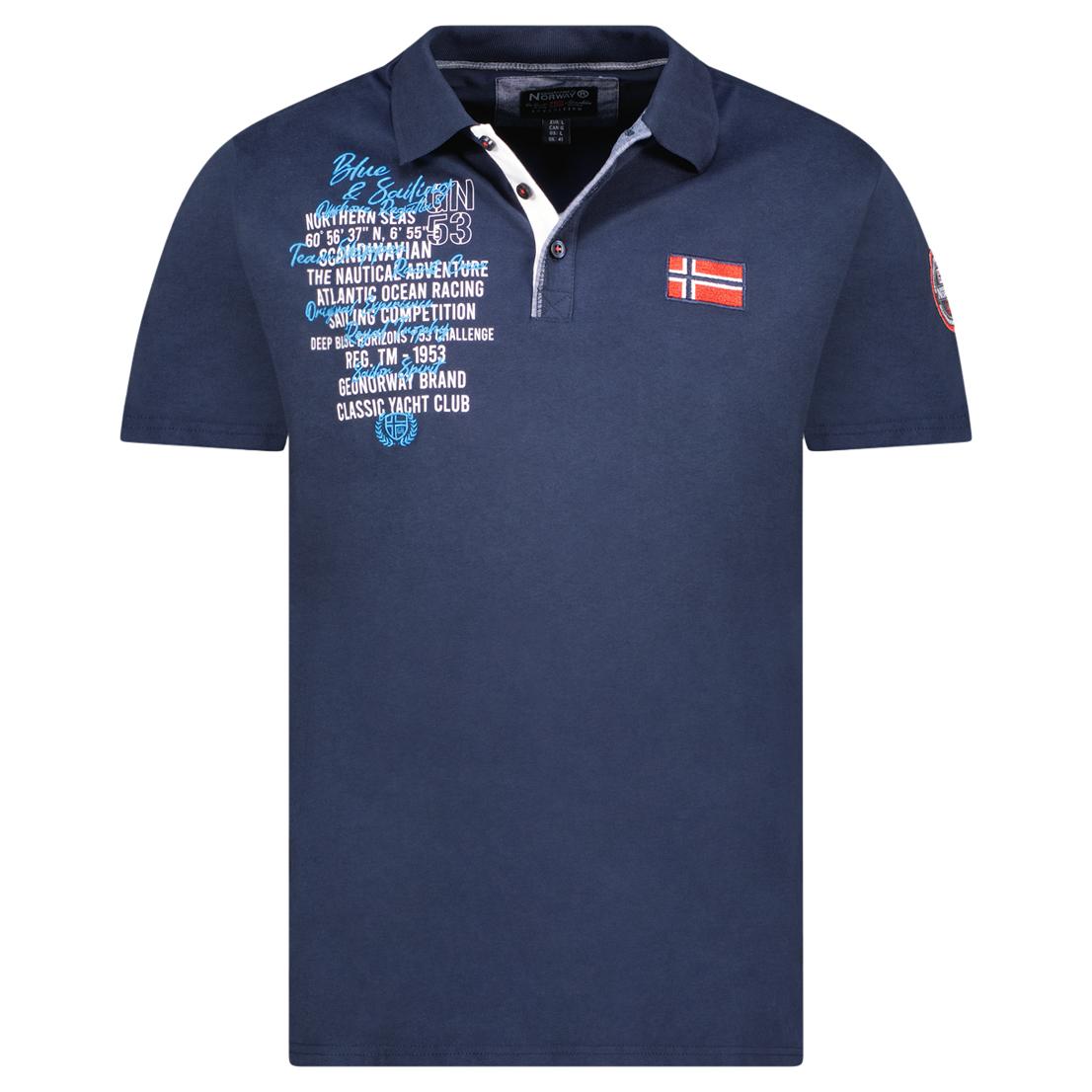 Geographical norway SY1309HGN Heren Poloshirt met Korte Mouwen 2XL
